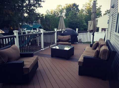 Stone and paver patio